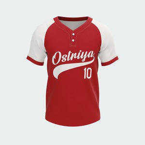 เสื้อเบสบอลแขนสั้นสองกระดุมพิมพ์ลายแบบถ่ายโอนความร้อนปี 2026 สำหรับทีมสโมสรเบสบอลและซอฟต์บอลแบบกำหนดเองได้ - Product Image 5