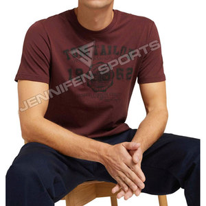 Camiseta Deportiva Informal para Hombre, de Algodón, Cuello Redondo, Lisa, Transpirable, Ligera, de Secado Rápido, para Gimnasio y Fitness, 240 g/m² - Product Image 4