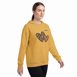 High Quality Women's Custom <b>Heart</b> Print Hoodie Sublimation Pullover <b>Sweatshirt</b> Regular Fit Casual Winter Wear - Product Image 3