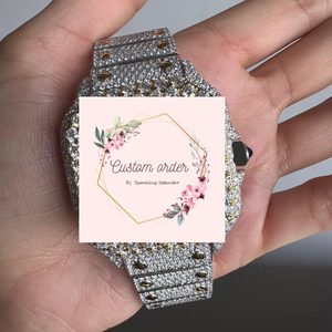 Montre personnalisée pour homme, sertie de moissanite carrée, mouvement automatique à quartz, mouvement mécanique, montre-bracelet avec diamants VVS, style hip-hop. - Product Image 1