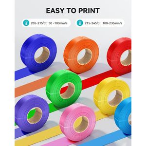 Matte <b>PLA</b> 1.75mm 4KG 3D Printer Filament Refill No-Spool Black Matte <b>PLA</b> with Reusable Spools Plastic Filament for 3D Printers - Product Image 2