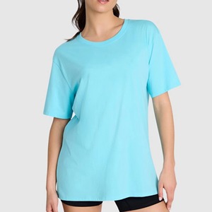 เสื้อยืดผู้หญิงคลาสสิก ผ้าฝ้าย 100% แขนสั้น คอกลม สไตล์ลำลอง สีพื้น คุณภาพสูง แห้งเร็ว เป็นมิตรกับสิ่งแวดล้อม ระบายอากาศได้ดี - Product Image 1