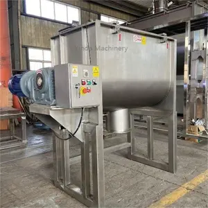 Hot sale 1000 Kg Stainless Steel Single Shaft Double Ribbon Mixer blender For Powder