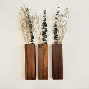 Style Tabletop Wood Flower Vase for Living Room Housewarming Flower Vase Best selling sale - Product Image 3