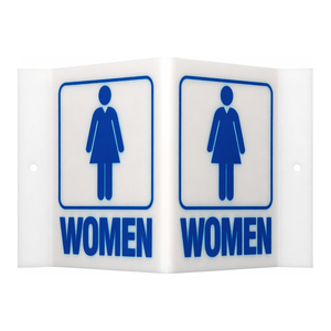 Panneau de signalisation routière réfléchissant Brady V pour femmes, imprimé UV, en plastique ou en métal, pour les zones intérieures et extérieures - Product Image 3