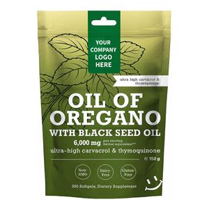 Gélules d'huile d'origan à marque privée avec huile de nigelle, fabricant de compléments alimentaires OEM ODM - Product Image 1