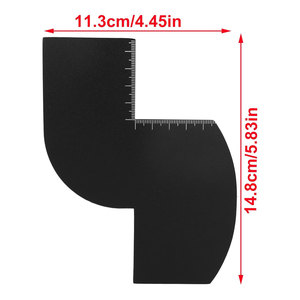 Tarjetas de Barbero de Plástico Negro Fáciles de Limpiar, Tarjeta Profesional de Mejora para Barberos con Indicadores de Medición Precisa para Hombres - Product Image 2