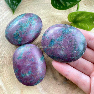 PIERRE DE PALMSTONE POLIE DE RUBIS NATUREL POUR PIERRE DE GUÉRISON DE POCHE POUR LA MÉDITATION DE REIKI PIERRE DE PALMSTONE DE RUBIS - Product Image 2