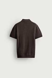 เสื้อเชิ้ตผู้ชายลำลองสีน้ำตาล ผ้าริบเนื้อสัมผัสพิเศษ ผสมโพลีเอสเตอร์และคอตตอน ลายทางแนวตั้ง ระบายอากาศได้ดี ปักโลโก้ด้านหน้าได้ - Product Image 2