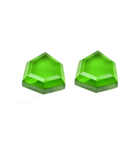 High Quality <b>Peridot</b> Quartz Hexagon Shape Step Cut High Polish 12mm Flatback Loose Cabochon Jewelry Making Pendant Earring - Product Image 5
