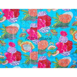 Lote al por mayor de colchas Kantha vintage indias hechas a mano, mantas reversibles, colchas de tela de algodón, colchas bohemias. - Product Image 2