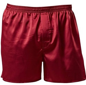 Shorts en soie moulants pour hommes, respirants, avec taille élastique, pour le sport, le sommeil et comme vêtements de nuit, style pyjama - Product Image 1