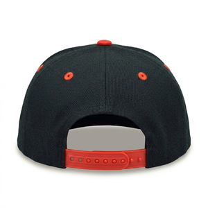 Gorra de Béisbol Personalizada con Bordado 3D Redrum, Gorra Snapback Bordada en Negro y Rojo, Estilo Hip Hop Urbano, Visera Plana para Hombre - Product Image 3
