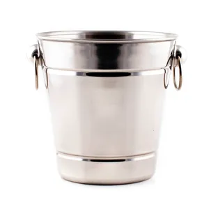 Shiny Silver Polished Stainless Steel Ice <b>Bucket</b>, Durable Wine, Beer & Champagne Cooler for Camping, Parties, Bars & Events - Product Image 2