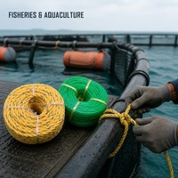 Corde en polypropylène tressée à 3 brins, flottante, pour la pêche marine, l'agriculture et l'emballage