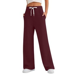 Nouveau pantalon large décontracté d'été pour femme, coupe ample et élégante, couleur unie, avec lacets - Product Image 6
