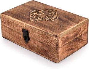 Vintage Engraved Wooden <b>Storage</b> <b>Box</b> Handmade Decorative Organizer <b>Box</b> Table Decor Multipurpose <b>Storage</b> <b>Box</b> Wholesale B2B - Product Image 4