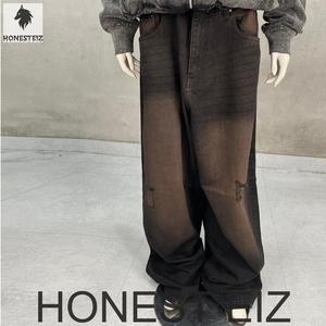 กางเกงยีนส์ทรงบูทคัทสำหรับผู้หญิง ยี่ห้อ HONEST EIZ ระบายอากาศได้ดี ผ้ายีนส์สโตนวอช เอวต่ำ ทรงปกติ ความยาวเต็มตัว สไตล์ลำลอง วินเทจ ผลิตจากวิสโคส/โพลีเอสเตอร์ - Product Image 4