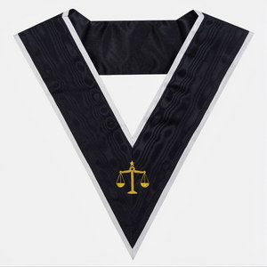 SCOTTISH RITE AASR 30TH DEGREE ALMONER <b>COLLAR</b> MASONIC HAND EMBROIDERED FREEMASON REGALIA MASONIC <b>COLLAR</b> - Product Image 1