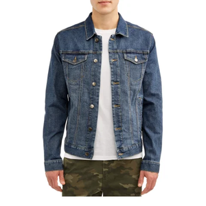 Abrigo de mezclilla clásico vintage para hombre con forro polar interior para mayor comodidad - Product Image 1