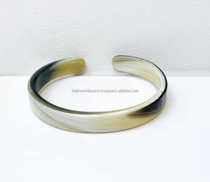 Pulsera de cuentas de cuerno de búfalo natural de diseño vintage, joyería de moda con brazalete lacado, brazalete de cuerno de Falak World Expoer - Product Image 5