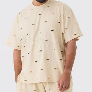 Service OEM, t-shirt ample et délavé sur mesure pour hommes, 100% coton, vente en gros à bas prix, t-shirts délavés pour hommes - Product Image 5