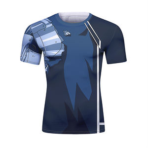 Camisetas Deportivas Ligeras y Transpirables de Punto para Hombre, Cuello Redondo, Spandex, Poliéster, 160g, Último Diseño, Ropa de Anime con Transferencia Térmica - Product Image 4