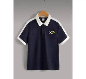 Logo personnalisé noir T-Shirt OEM ODM unisexe polyester fait uniformes scolaires tenue décontracté pour l'école primaire secondaire garçons âge enfants - Product Image 2