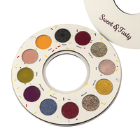 Palette de fards à paupières métalliques foncés 12 couleurs, pailletés et scintillants, haute qualité, luxe, végétalien, haute pigmentation, poudre minérale pressée, sans cruauté