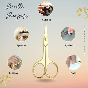 Ultra-Fine Curved Stainless Steel <b>Cuticle</b> <b>Scissors</b> Square Accurate Nail Detailing High Lightweight Reusable Sharp Blades Steel - Product Image 2