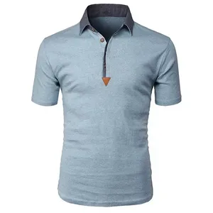 New Fashion High Quality 100% Cotton Short Sleeve Turn <b>Down</b> Collar Men's Golf for Shirt Pakistan Made in Plain Design - Product Image 2