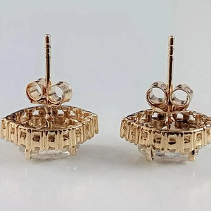 2.7TCW Emerald Pear Mixed Cut VVS Moissanite Halo Drop Stud Earrings IGI Certified 18K Gold Plated Luxury Modern Geometric - Product Image 2