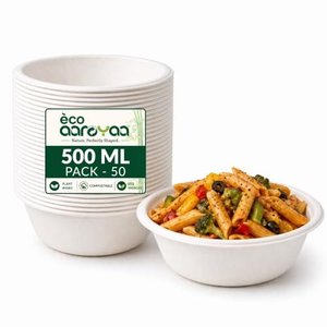 ชามแบวอสเซ่แบบใช้แล้วทิ้งขนาด 500 มล. แพ็ค 25 ใบ ย่อยสลายได้ เป็นมิตรกับสิ่งแวดล้อม เหมาะสำหรับใส่ซอส ชูทเนย ของหวาน และพกพา - Product Image 2