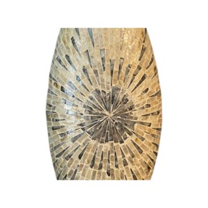Jarrón de Lujo con Incrustaciones de Madreperla Dorada para Espacios Clásicos y Sofisticados - Product Image 2