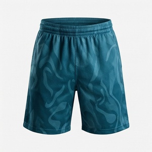 Shorts de basket-ball en maille pour hommes, personnalisables avec logo OEM, sublimation, séchage rapide, écologiques, couleur unie, été, plage, vente en gros - Product Image 1