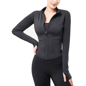 Custom Women Motorcycle Jacket Premium Full Zip Quick Dry Stretch Breathable Knitted Long Fitness Running Yoga Activewear - Product Image 3