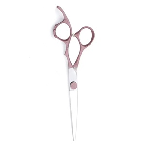 Ciseaux de coiffure professionnels, lame en acier inoxydable, manche rose, longs, pour droitiers, pour usage en salon - Product Image 1
