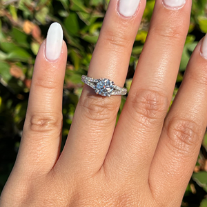 Bague de fiançailles en diamant de laboratoire taille ronde 1,18 ct, bijoux en or 14 carats, bague en or jaune 14 carats - Product Image 1