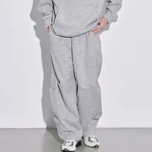 RABUSH SPORTS Pantalon de survêtement de luxe oversize pour homme, style urbain, taille mi-haute, élastique plat, doublure polaire, cargo, décontracté, sport - Product Image 3