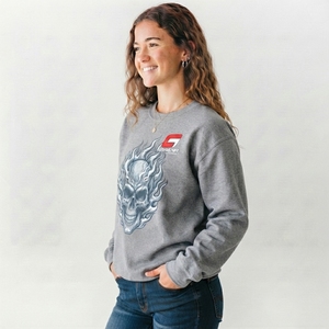 Sweat-shirt pour femme à imprimé graphique, en molleton de coton premium, vêtement décontracté avec motifs artistiques créatifs, texture douce, coupe confortable, personnalisable - Product Image 3