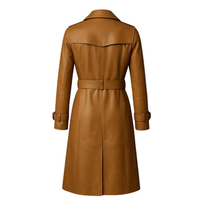 Solid Trader Premium Quality Light Weight Secure Comfortable Daily Commute Clothing Womens <b>Long</b> <b>Leather</b> <b>Jacket</b> - Product Image 2