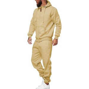 Chándal de Forro Polar Color Caqui Personalizado para Hombre, con Capucha, para Gimnasio, Entrenamiento, Uso Casual y Deportivo - Product Image 4