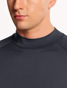 Men's <b>compression</b> <b>shirt</b> Quick dry rash guard Solid gray gym <b>shirt</b> Polyester fitness top Long sleeve <b>compression</b> wear - Product Image 5