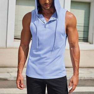 Sweat-shirts élégants et simples avec poche et boutons, respirants, de qualité supérieure, pour l'été, 100% coton, sweat-shirt de sport pour hommes, nouveauté - Product Image 3