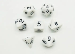 Resin Crafts Factory Custom Polyhedral Durable <b>Dice</b> <b>Set</b> Digital Printing Number on Acrylic Material for DND RPG Games - Product Image 2