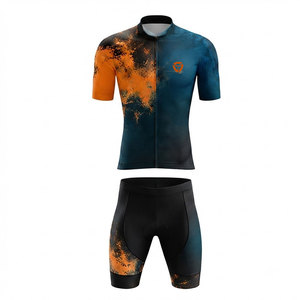 ชุดจักรยานสำหรับผู้ชาย OEM เสื้อเจอร์ซีย์ประสิทธิภาพสูงและกางเกงขาสั้นแบบมีแผ่นรองน้ำหนักเบา สำหรับการฝึกซ้อมระดับมืออาชีพ - Product Image 1