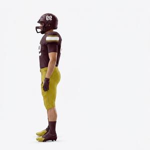 Meilleurs uniformes de football américain personnalisés, maillots de rugby à manches courtes, vêtements d'équipe bleu clair, vêtements de sport de football américain - Product Image 4