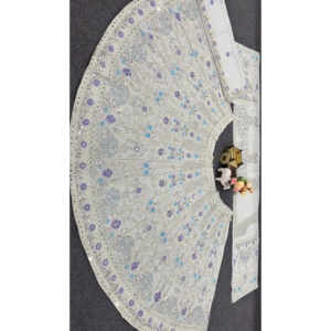 Hermoso Lehenga Choli Blanco para Boda con Dupatta, Ropa de Fiesta de la Marca Bewafa Designer - Product Image 3