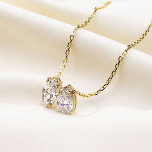 จี้เพชรทรงมาร์คีส์และทรงลูกแพร์ที่ได้รับการรับรองจาก IGI สวยงามน่าทึ่ง ทำจากทองคำขาว ทองคำเหลือง หรือเงิน  ความใสระดับ D E F VVS VS - Product Image 2