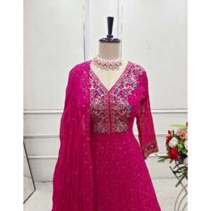 Vestido de fiesta de diseñador para mujer con Conjunto elegante Pent y Dupatta - Product Image 3